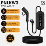 Kaasaskantav &uuml;hefaasiline elektriauto laadija, 3.5kW, 16A, t&uuml;&uuml;p 2, pikkus 5m, Shuko, IP55, kott