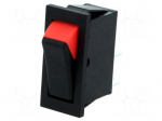 ROCKER | SPST | Pos: 2 | OFF-ON | 16A/250VAC | black-red | none