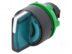 Switch: rotary | Stabl.pos: 1 | 22mm | green | Illumin: LED | IP66 | Pos: 3
