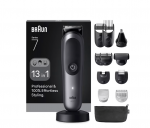 Braun 13in1 Grooming Kit | All-in-One Series 7 AIO7560 | Cordless | Number of length steps 14 | Black/Grey