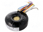 Transformer: toroidal audio | 220VA | 115/115VAC | 270&divide;270V | 5&divide;6.3V
