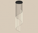 Trio Baxter LED piekarama lampa matt black brushed steel 330632032 4017807661361