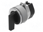 Switch: rotary | 30mm | black | none | IP65 | witout symbol | 04 | &Oslash;30.5mm