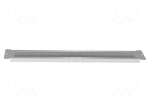 Brush strip | 1U | grey | Standard: 19" | Y: 10mm | X: 365mm | Z: 68mm