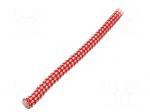 Rope | polypropylene | &Oslash;rope: 10mm | L: 25m | with a core | white-red
