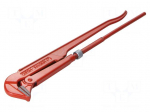 Wrench: adjustable | Jaw capacity: 140mm | Overall len: 744mm | red