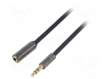 Cable | gold-plated | 2m | black | V: stereo | Features: shielded