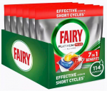 FAIRY Platinum Plus All In One Lemon Dishwasher Machine Tablets 114 gab