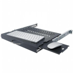 Stalflex Klaviatuuri ja hiire v&auml;ljat&otilde;mmatav riiul 19" 1U, 350mm, Must RSR-F2-19-1U-350B-KM