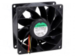 Fan: DC | axial | 12VDC | 92x92x38mm | 204.21m3/h | 57.6dBA | Out: F type
