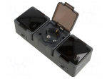 Connector: AC supply | socket | 2P+PE | 250VAC | 16A | dark grey | PIN: 3