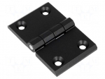 Hinge | Width: 76mm | zinc and aluminium alloy | black | H: 50mm