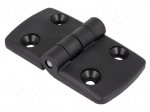 Hinge | Width: 87mm | polyamide | black | H: 48mm
