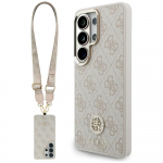 Guess 4G Big Rhinestone Triangle Strap MagSafe for Samsung Galaxy S26 Ultra / pink