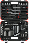 Gedore Red Torx screwing tool set, 1/4 "+ 1/2", 75-Piece Tool Set (red / black, in case)