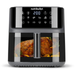 Nutribullet CRISPLITE VISION air fryer (black/silver, 2,000 watts, 8-liter basket, with viewing window)