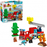 LEGO 10473 DUPLO Town fire truck with hose and firefighter, construction toy