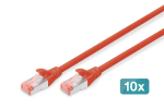 Digitus CAT 6 S/FTP Patch Cables, 10-Pack