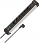 Toiteplokk Brennenstuhl Brennenstuhl pistikupesade riba Premium-ALU-Line 6-kohaline 3m USB