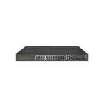 Switch LevelOne LevelOne GES-2128P łącza sieciowe Zarządzany L2 Gigabit Ethernet (10/100/1000) Obsługa PoE Black