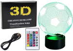 M&auml;nguala | PC | Konsoolid | Tarvikud // M&auml;nguasjad ja m&auml;ngud lastele // Lampka Bezprzewodowa Statuetka Piłka 3D LED Pilot