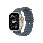 Nutikell Apple Watch Ultra 3 GPS + Cellular 49mm Natural Titanium Case with Anchor Blue Ocean Band
