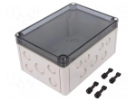 Enclosure: multipurpose | X: 130mm | Y: 180mm | Z: 90mm | TK PS | grey