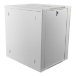 Sienas komutācijas skapis 19" 7U 540x400x300mm glass door pelēks