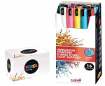 POSCA uni PC-1MR, 16 pcs marker 16 pc(s) Bullet tip Black, Blue, Gold, Green, Orange, Pink, Red, Silver, Violet, White, Yellow