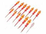 Kit: screwdrivers | Pcs: 14 | insulated | 1kVAC