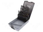 Drill set | Application: metal | Pcs: 19 | Mat: HSS | for metal