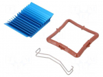 Heatsink: extruded | grilled | BGA | blue | L: 37.5mm | W: 37.5mm | H: 7.5mm