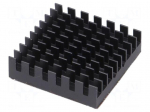 Heatsink: extruded | grilled | BGA | black | L: 32.5mm | W: 32.5mm