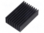 Heatsink: extruded | grilled | black | L: 50mm | W: 33mm | H: 14mm