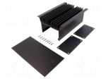 Heatsink: with case | black | aluminium | anodized | Y: 80mm | X: 143mm
