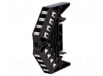 Splice terminal: rail | 1.5mm2 | ways: 4 | terminals: 16 | black | 250VAC