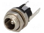 Socket | DC supply | male | 5,5/2,1mm | 5.5mm | 2.1mm | soldering