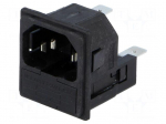 Connector: AC supply | socket | male | 10A | 250VAC | IEC 60320 | UL94V-0