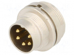 Connector: M16 | socket | male | soldering | PIN: 5 | 5A | 250V | IP40