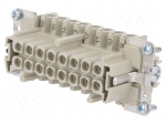 Connector: HDC | female | PIN: 16 | size 16 | Pitch: 77,5x27mm | 500V | 16A