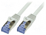 Patch cord | S/FTP | 6a | stranded | Cu | LSZH | grey | 10m | 26AWG