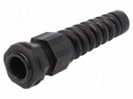 Cable gland | with strain relief | PG13,5 | IP66,IP68 | black | Pcs: 10