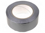 Tape: duct | W: 50mm | L: 50m | Thk: 0.2mm | silver | rubber | 0&divide;60&deg;C | 5N/cm