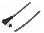 Connection lead | M12 | PIN: 5 | angled | 10m | plug | 125VAC | 4A | -25&divide;80&deg;C