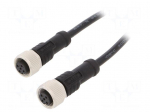 Cable: for sensors/automation | PIN: 4 | M12-M12 | 1m | plug | plug | 250V