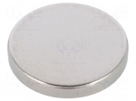 Magnet: permanent | neodymium | H: 3mm | 42N | &Oslash;: 20mm