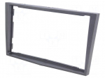 Radio mounting frame | Opel | 2 DIN | dark silver