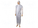 Protective coverall | Size: L | white | DT215 | with a hood