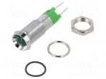 Indicator: LED | recessed | 24&divide;28VDC | &Oslash;8.2mm | IP67 | connectors | metal