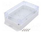 Enclosure: multipurpose | X: 120mm | Y: 180mm | Z: 60mm | ZP | ABS | gasket